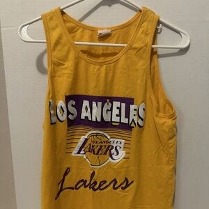 MITCHELL & NESS Men’s Los Angeles Lakers Tank Top Size Small Yellow Graphic Logo